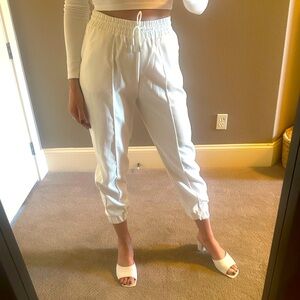 Bright white joggers new with tags!